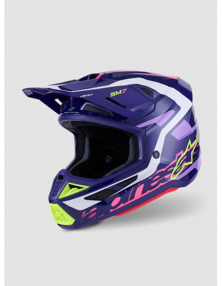 ALPINESTARS SM7 DEED PINK/PURPLE КРОССОВЫЙ МОТОШЛЕМ