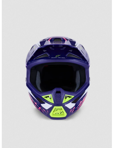 ALPINESTARS SM7 DEED PINK/PURPLE CROSS MOTO HELMET