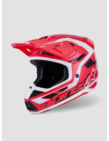 ALPINESTARS SM7 DEED ЧЕРНЫЙ/КРАСНЫЙ/БЕЛЫЙ КРОССОВЫЙ МОТОШЛЕМ
