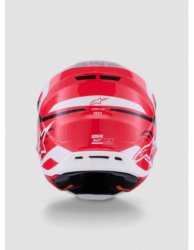 ALPINESTARS SM7 DEED BLACK/RED/WHITE KROSINIS MOTO ŠALMAS