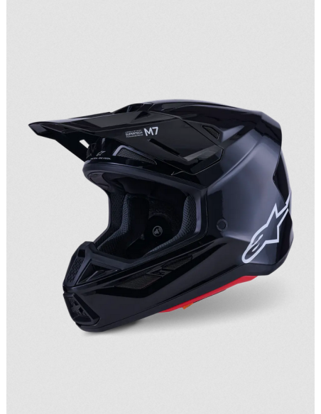 ALPINESTARS SM7 ЧЕРНЫЙ ГЛЯНЦЕВЫЙ КРОССОВЫЙ МОТОШЛЕМ