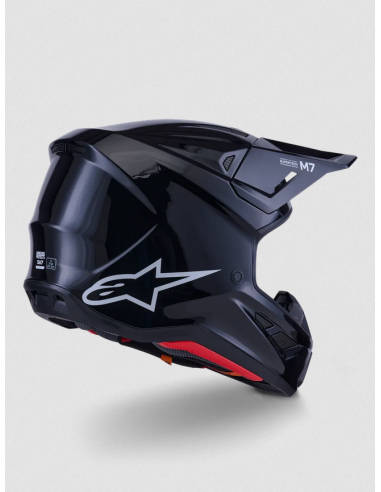 ALPINESTARS SM7 GLOSS BLACK CROSS MOTO HELMET