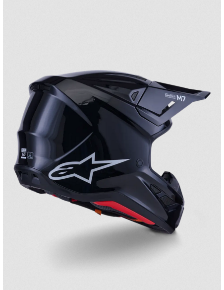 ALPINESTARS SM7 GLOSS BLACK CROSS MOTO HELMET