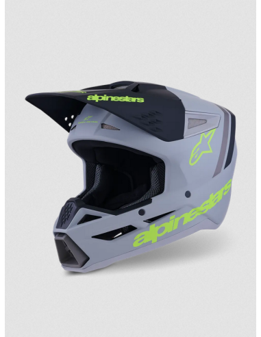 ALPINESTARS КРОССОВЫЙ МОТОШЛЕМ SM3 RADIUM ЧЕРНЫЙ/СЕРЫЙ/ЖЕЛТЫЙ