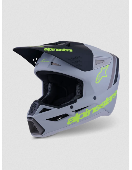 ALPINESTARS КРОССОВЫЙ МОТОШЛЕМ SM3 RADIUM ЧЕРНЫЙ/СЕРЫЙ/ЖЕЛТЫЙ