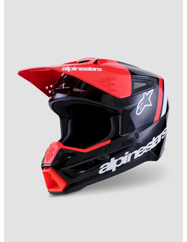 ALPINESTARS КРОССОВЫЙ МОТОШЛЕМ SM3 RADIUM BLACK/RED/WHITE