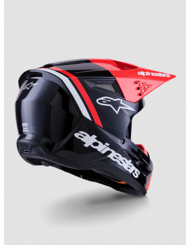 ALPINESTARS SM3 RADIUM BLACK/RED/WHITE KROSINIS MOTO ŠALMAS