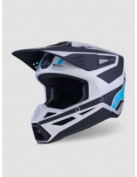 ALPINESTARS SM3 HEAT BLACK/BLUE/SILVER KROSINIS MOTO ŠALMAS