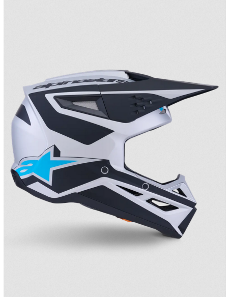 ALPINESTARS КРОССОВЫЙ МОТОШЛЕМ SM3 HEAT ЧЕРНЫЙ/СИНИЙ/СЕРЕБРИСТЫЙ