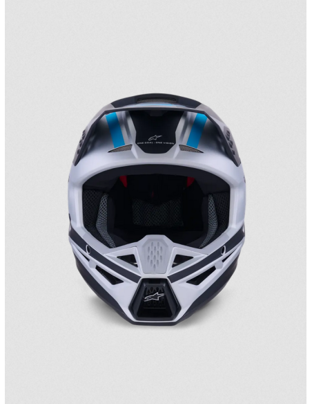 ALPINESTARS SM3 HEAT BLACK/BLUE/SILVER CROSS MOTO HELMET