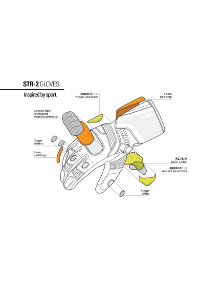 SHIMA МОТОПЕРЧАТКИ STR-2 ЧЕРНЫЕ/БЕЛЫЕ