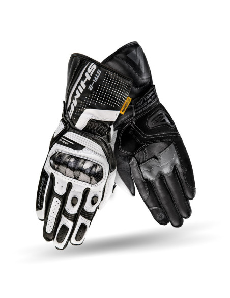 SHIMA STR-2 BLACK/WHITE MOTO PIRŠTINĖS
