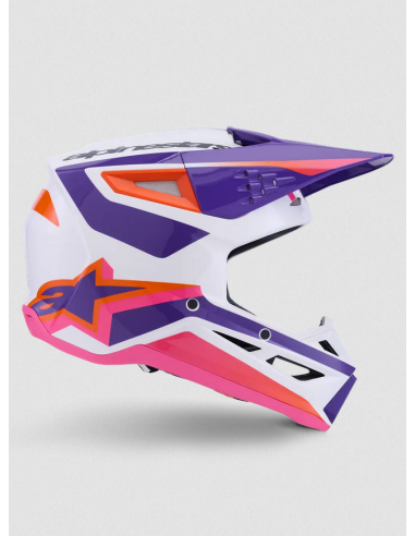 ALPINESTARS SM3 HEAT PINK/PURPLE/WHITE KROSINIS MOTO ŠALMAS