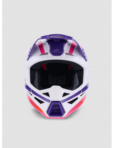 ALPINESTARS SM3 HEAT PINK/PURPLE/WHITE CROSS MOTO HELMET