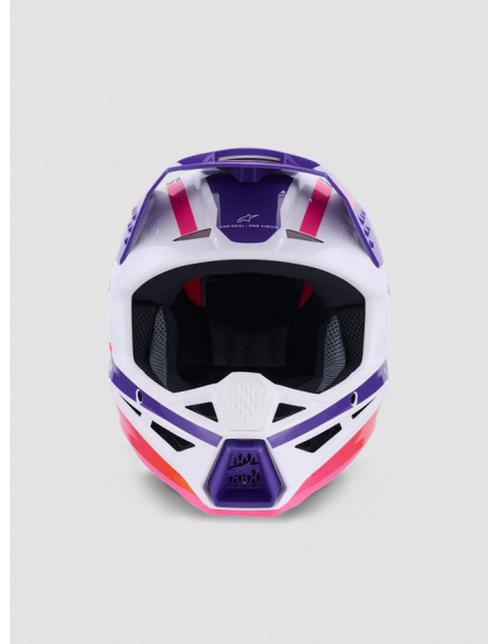 ALPINESTARS SM3 HEAT PINK/PURPLE/WHITE CROSS MOTO HELMET