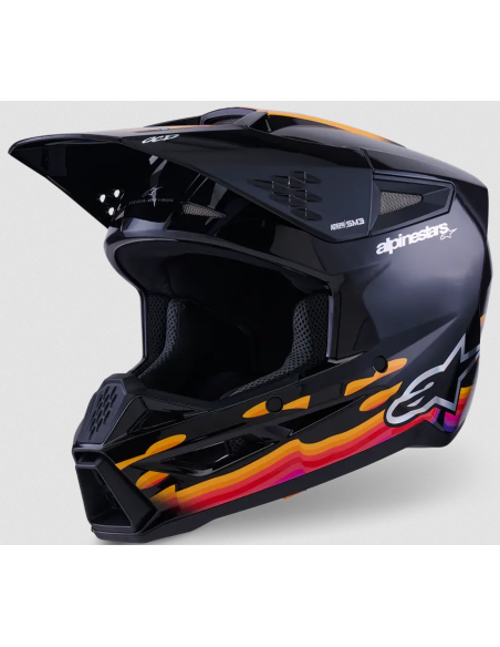 ALPINESTARS SM3 FORCE BLACK CROSS MOTO HELMET