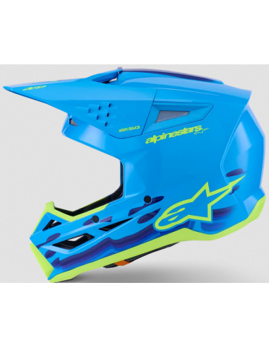 ALPINESTARS SM3 FORCE CYAN CROSS MOTO HELMET