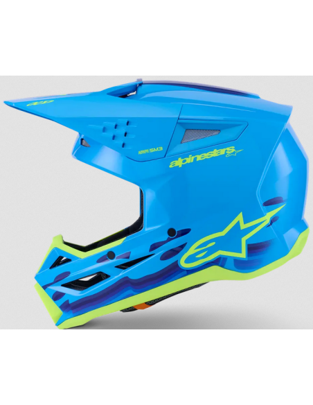 ALPINESTARS МОТОШЛЕМ SM3 FORCE CYAN CROSS