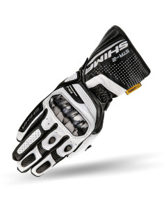 SHIMA STR-2 BLACK/WHITE MOTO GLOVES