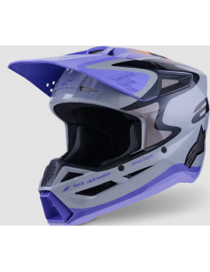ALPINESTARS SM3 JETTSON СЕРЫЙ/ПУРПУРНЫЙ/ЧЕРНЫЙ КРОССОВЫЙ МОТОШЛЕМ