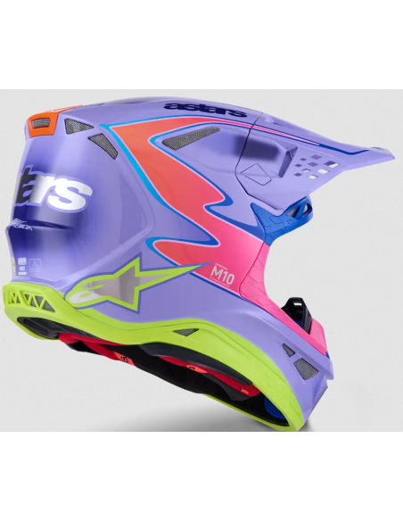 ALPINESTARS МОТОШЛЕМ SUPERTECH M10 JETT LAWRENCE R01 PURPLE/PINK CROSS