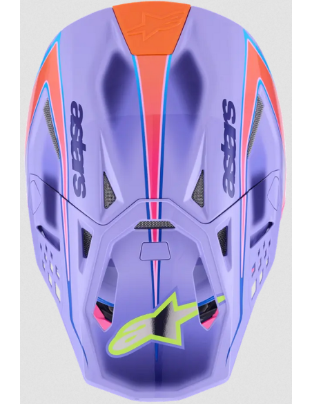 ALPINESTARS SUPERTECH M10 JETT LAWRENCE R01 PURPLE/PINK CROSS MOTO HELMET