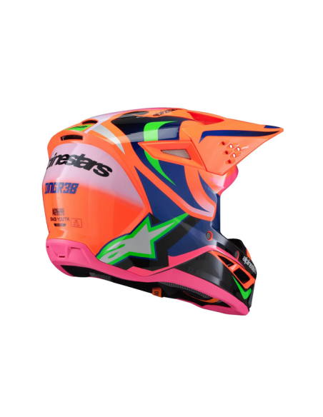 ALPINESTARS VAIKIŠKAS SM3 DEEGAN ORANGE/PINK/PURPLE KROSINIS MOTO ŠALMAS