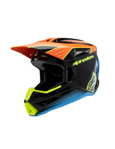 ALPINESTARS VAIKIŠKAS SM3 FRAY BLACK/BLUE/ORANGE/YELLOW KROSINIS MOTO ŠALMAS