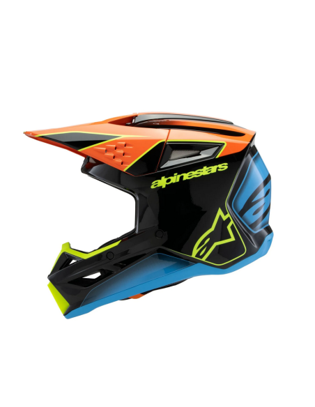 ALPINESTARS VAIKIŠKAS SM3 FRAY BLACK/BLUE/ORANGE/YELLOW KROSINIS MOTO ŠALMAS