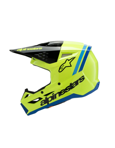 ALPINESTARS VAIKIŠKAS SM3 RADIUM BLACK/BLUE/YELLOW KROSINIS MOTO ŠALMAS