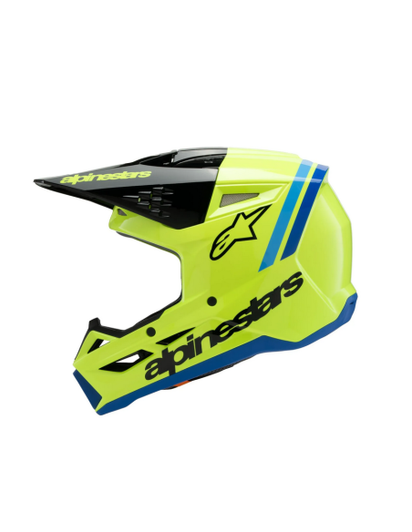 ALPINESTARS ДЕТСКИЙ КРОССОВЫЙ МОТОШЛЕМ SM3 RADIUM ЧЕРНЫЙ/СИНИЙ/ЖЕЛТЫЙ