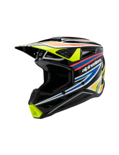 ALPINESTARS ДЕТСКИЙ КРОССОВЫЙ МОТОШЛЕМ SM3 WURX ЧЕРНЫЙ/СИНИЙ/ЖЕЛТЫЙ