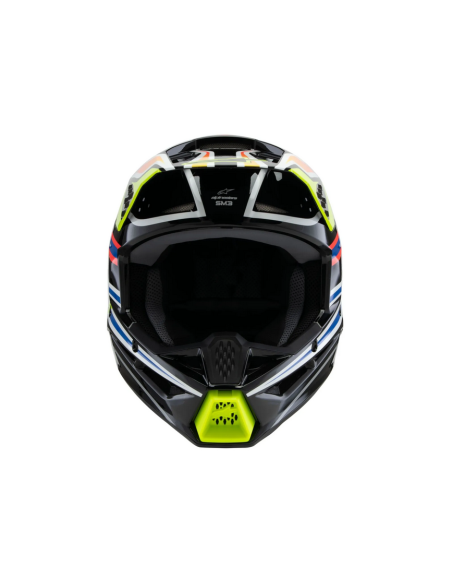ALPINESTARS VAIKIŠKAS SM3 WURX BLACK/BLUE/YELLOW KROSINIS MOTO ŠALMAS