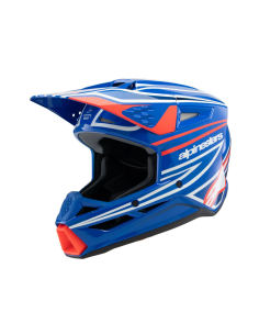 ALPINESTARS ДЕТСКИЙ КРОССОВЫЙ МОТОШЛЕМ SM3 WURX ЧЕРНЫЙ/СИНИЙ/КРАСНЫЙ/БЕЛЫЙ