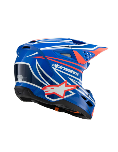 ALPINESTARS CHILDREN'S SM3 WURX BLACK/BLUE/RED/WHITE CROSS MOTO HELMET