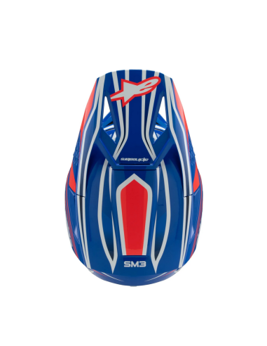 ALPINESTARS CHILDREN'S SM3 WURX BLACK/BLUE/RED/WHITE CROSS MOTO HELMET