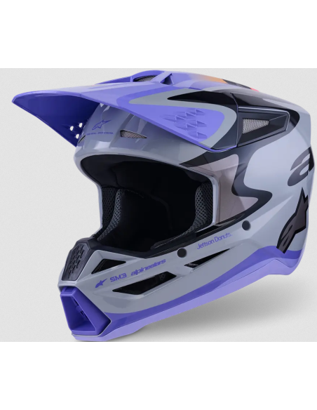 ALPINESTARS VAIKIŠKAS SM3 JETTSON GRAY/PURPLE/BLACK KROSINIS MOTO ŠALMAS