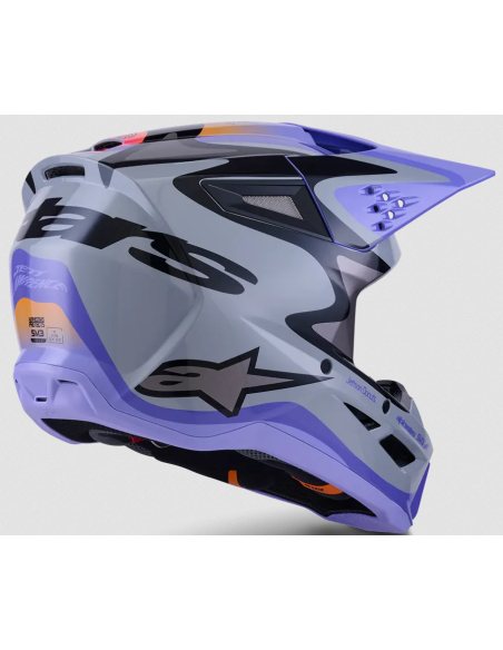 ALPINESTARS VAIKIŠKAS SM3 JETTSON GRAY/PURPLE/BLACK KROSINIS MOTO ŠALMAS