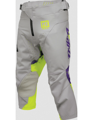 ДЕТСКИЕ МОТОБРЮКИ THOR LAUNCHMODE BLEACH GREY/ACID CROSS-COUNTRY