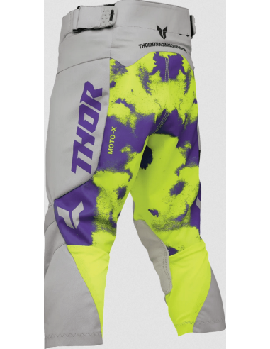 ДЕТСКИЕ МОТОБРЮКИ THOR LAUNCHMODE BLEACH GREY/ACID CROSS-COUNTRY