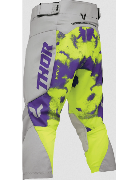 ДЕТСКИЕ МОТОБРЮКИ THOR LAUNCHMODE BLEACH GREY/ACID CROSS-COUNTRY