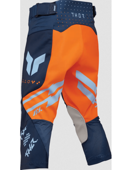 THOR CHILDREN'S LAUNCHMODE FUTURA NAVY/ORANGE CROSS-COUNTRY MOTORCYCLE TROUSERS