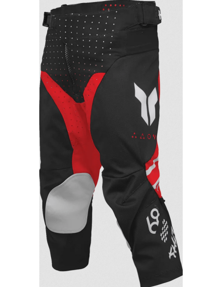 THOR CHILDREN'S LAUNCHMODE FUTURA BLACK/RED CROSS-COUNTRY MOTORCYCLE TROUSERS