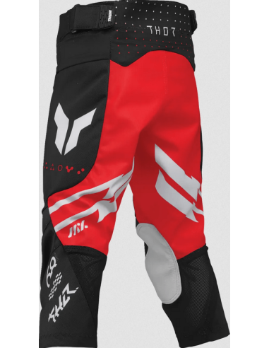 THOR VAIKIŠKOS LAUNCHMODE FUTURA BLACK/RED KROSINĖS MOTO KELNĖS