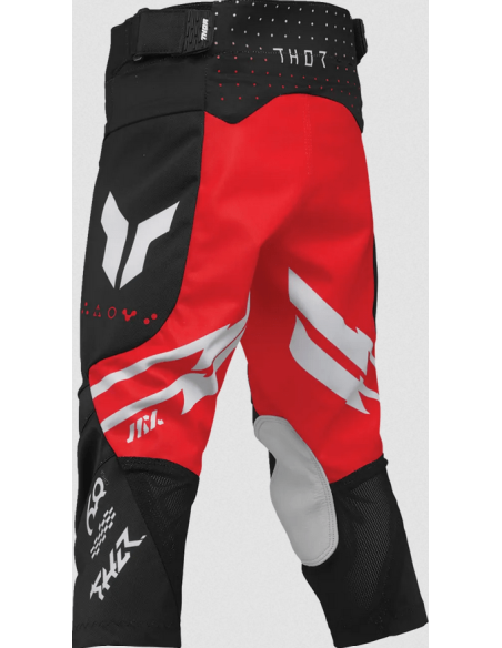 THOR VAIKIŠKOS LAUNCHMODE FUTURA BLACK/RED KROSINĖS MOTO KELNĖS