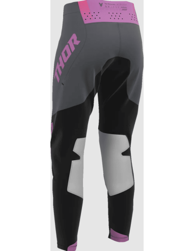 THOR WOMEN'S SPORTMODE VELOCITY BLACK/PURPLE CROSS MOTO TROUSERS