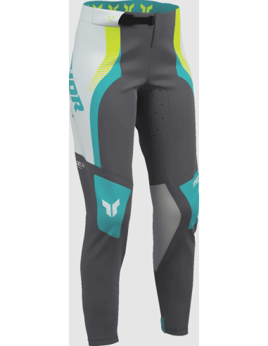 THOR MOTERIŠKOS SPORTMODE VELOCITY GRAY/AQUA KROSINĖS MOTO KELNĖS