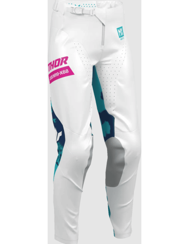 ЖЕНСКИЕ МОТОБРЮКИ THOR'S LAUNCHMODE BLEACH WHITE/AQUA CROSS