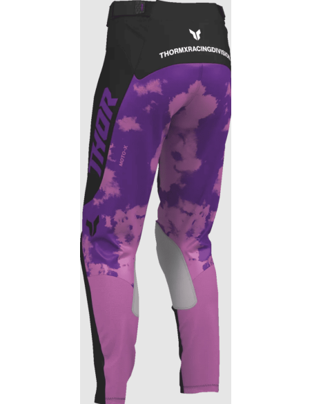 ЖЕНСКИЕ МОТОБРЮКИ THOR'S LAUNCHMODE BLEACH BLACK/PURPLE CROSS
