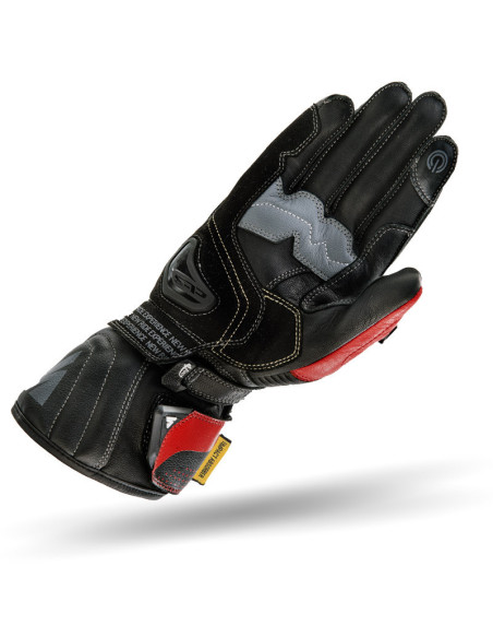 SHIMA STR-2 BLACK/RED MOTO PIRŠTINĖS